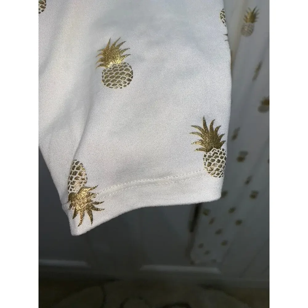 Simply Southern Girl's Ivory Pineapple Casual Soft Pajama‎ Lounge pants
